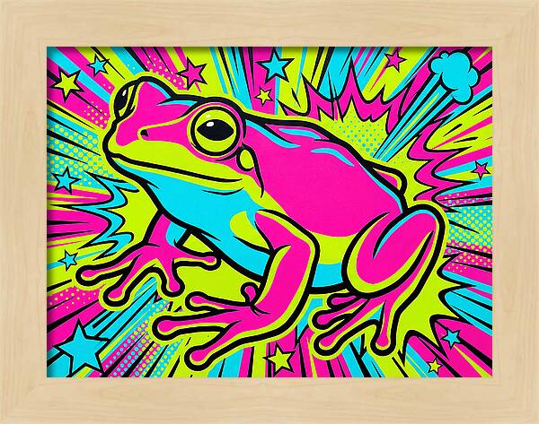 Funky Colorful Frog