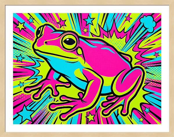 Funky Colorful Frog