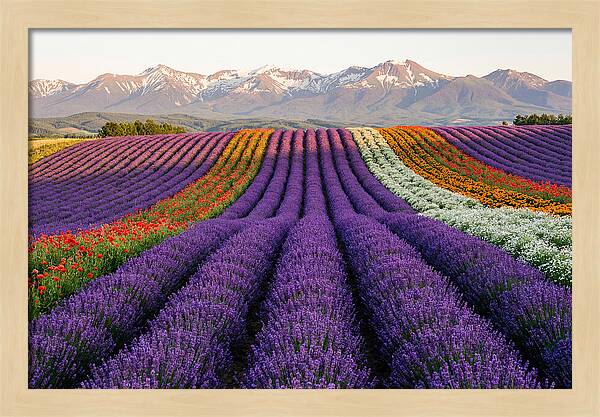 Furano Lavender Fields In Summer