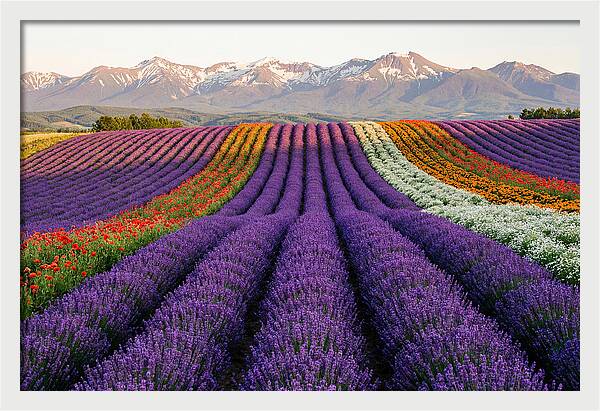 Furano Lavender Fields In Summer