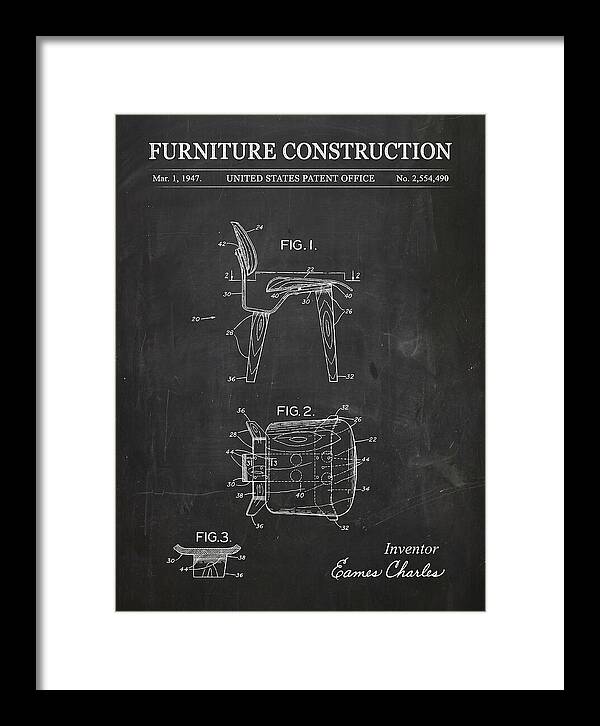 Furniture Construction Eames Chair Chalkboard Patent Us2554490a