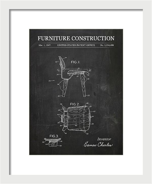 Furniture Construction Eames Chair Chalkboard Patent Us2554490a