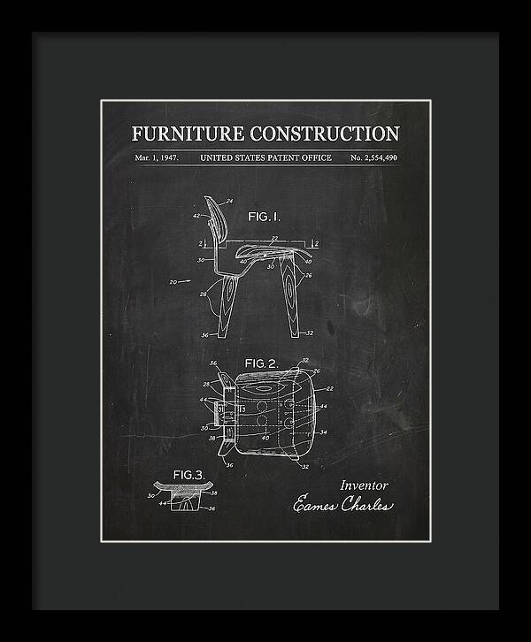 Furniture Construction Eames Chair Chalkboard Patent Us2554490a