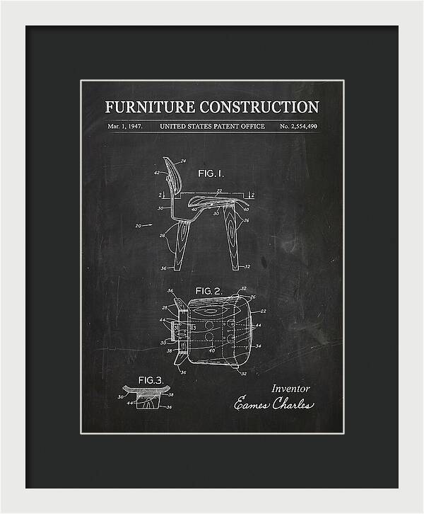 Furniture Construction Eames Chair Chalkboard Patent Us2554490a