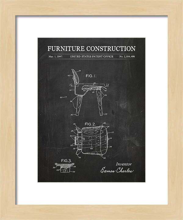 Furniture Construction Eames Chair Chalkboard Patent Us2554490a
