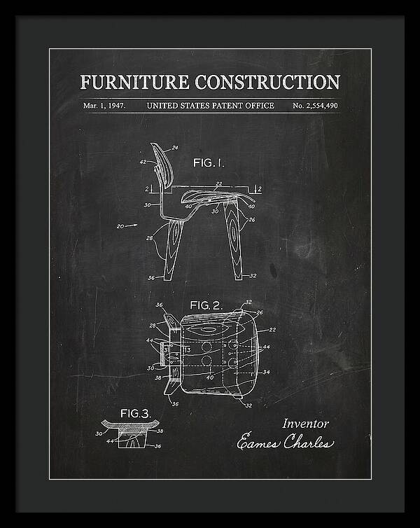 Furniture Construction Eames Chair Chalkboard Patent Us2554490a