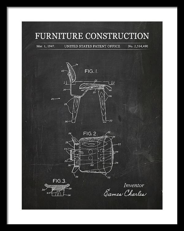 Furniture Construction Eames Chair Chalkboard Patent Us2554490a