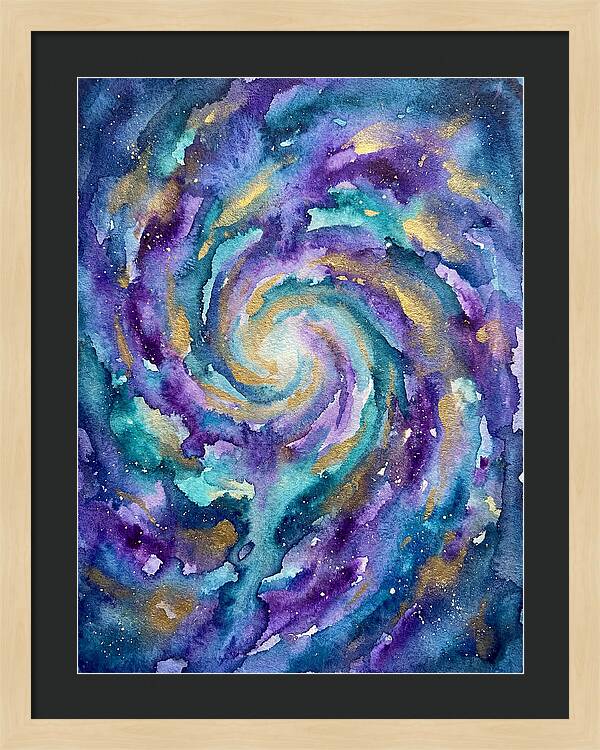 Galactic Swirl In Watercolor