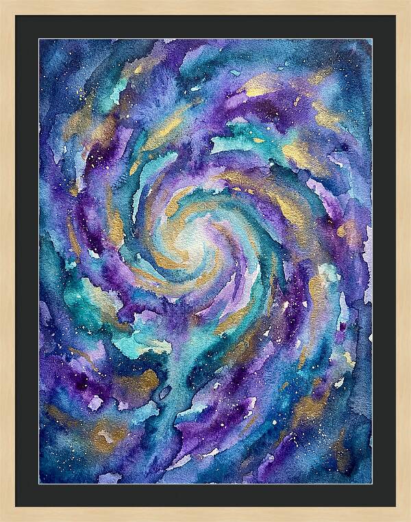 Galactic Swirl In Watercolor