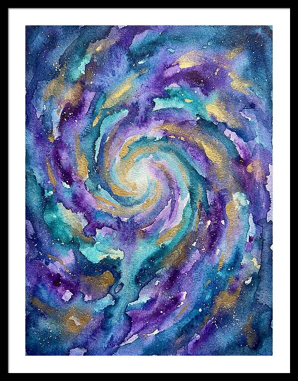 Galactic Swirl In Watercolor