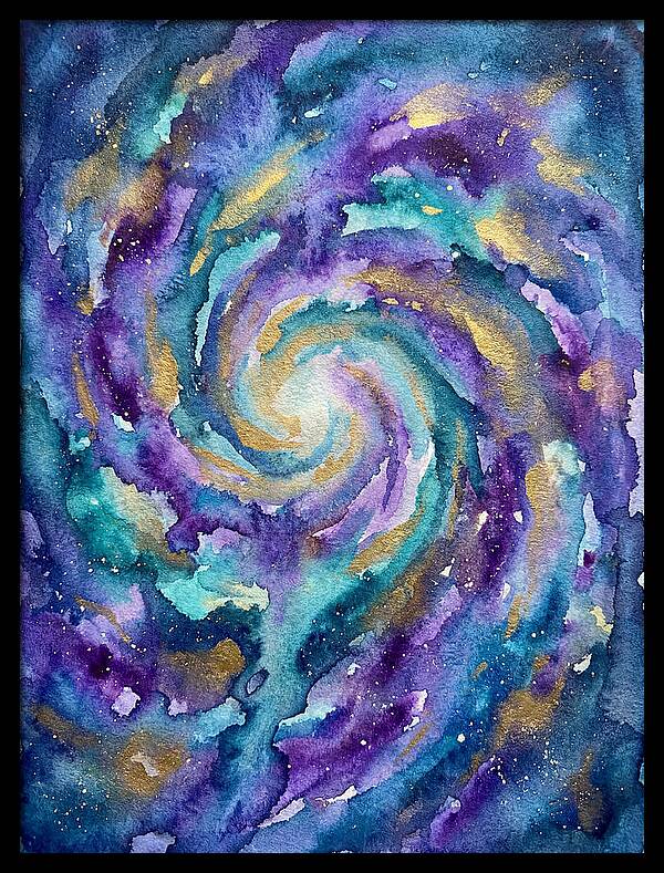 Galactic Swirl In Watercolor