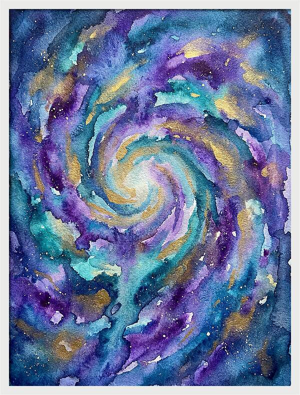 Galactic Swirl In Watercolor