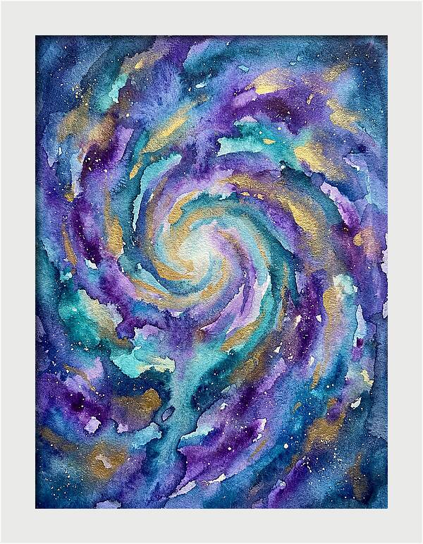 Galactic Swirl In Watercolor