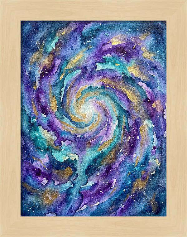 Galactic Swirl In Watercolor