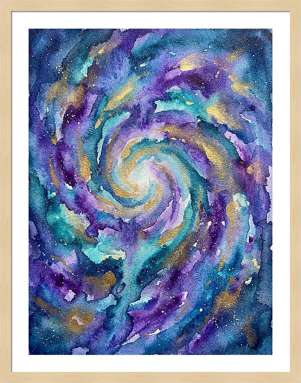Galactic Swirl In Watercolor