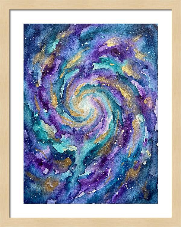 Galactic Swirl In Watercolor