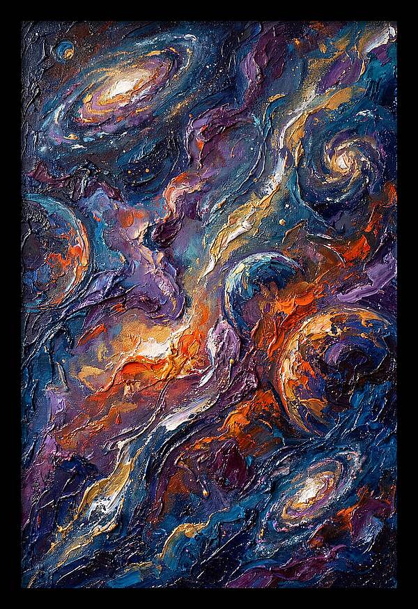 Galactic Whirls Of Color
