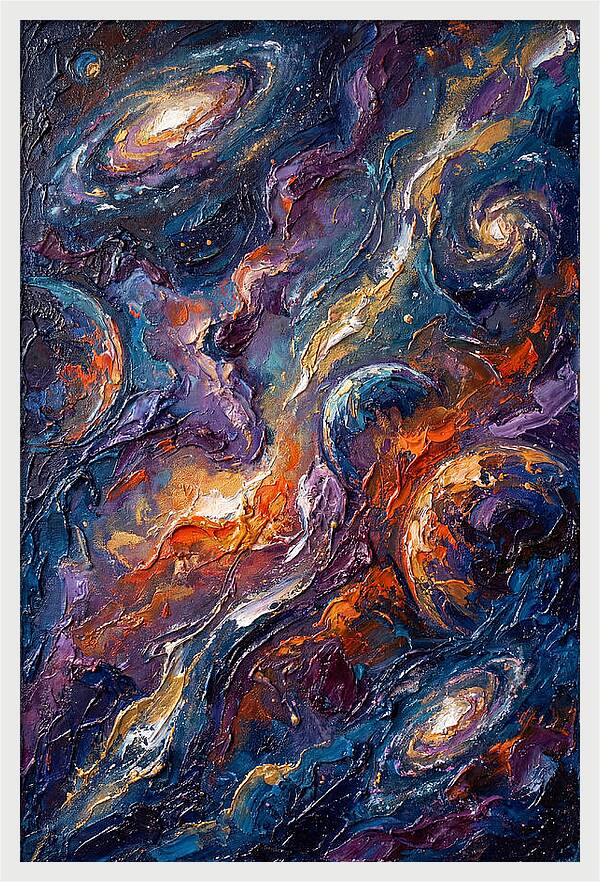 Galactic Whirls Of Color