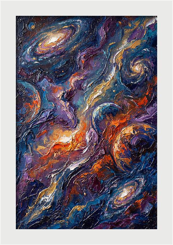Galactic Whirls Of Color