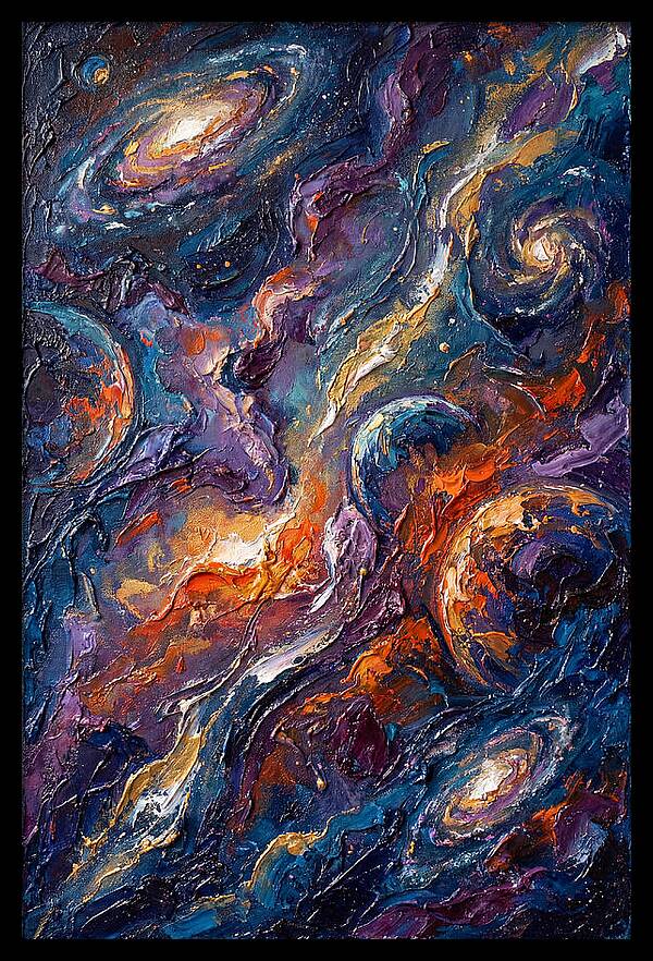 Galactic Whirls Of Color