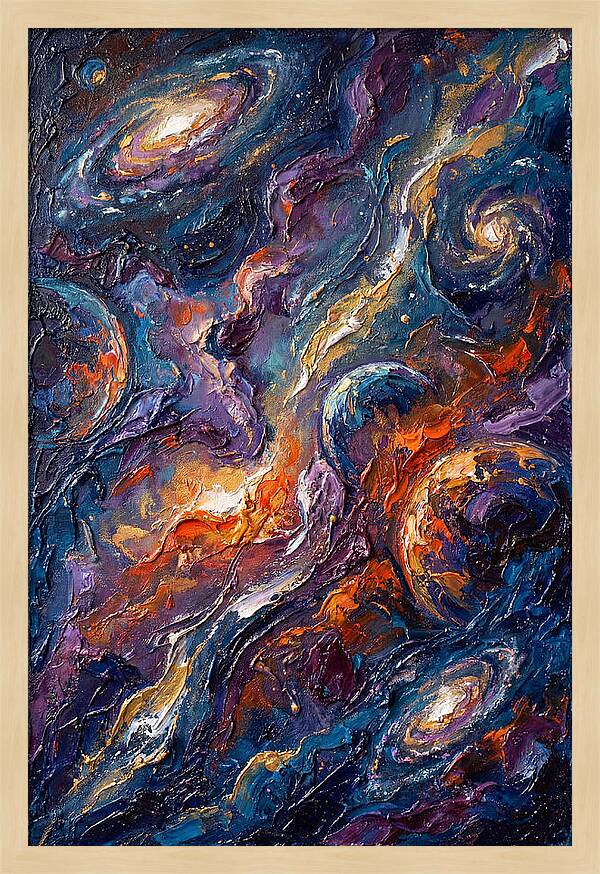 Galactic Whirls Of Color