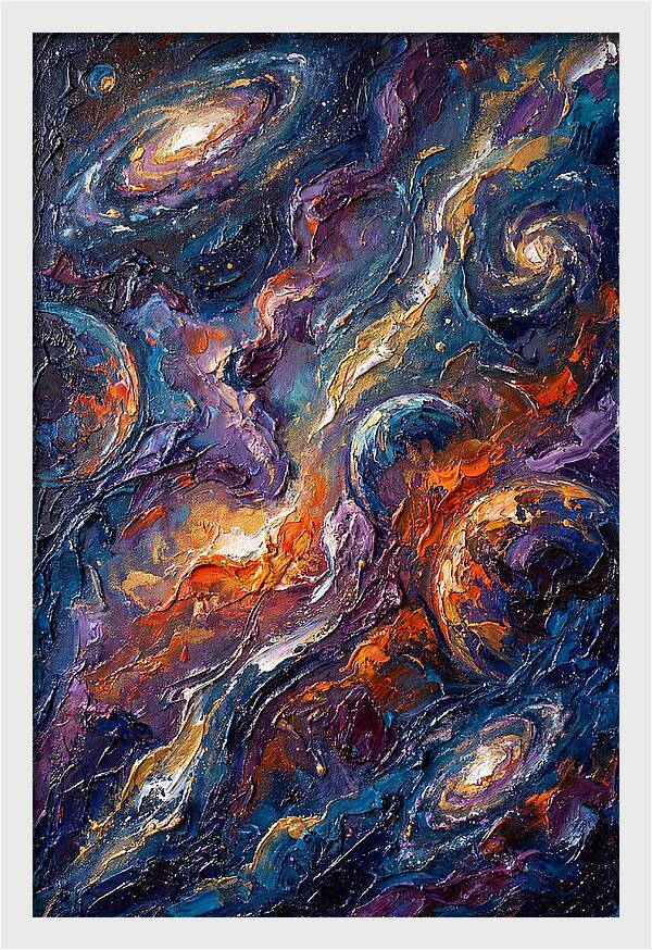 Galactic Whirls Of Color