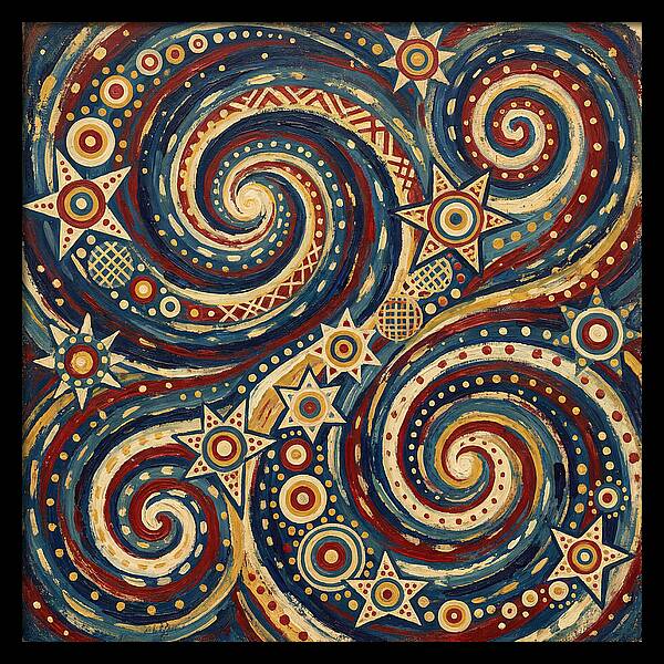 Galaxy Folk Swirls