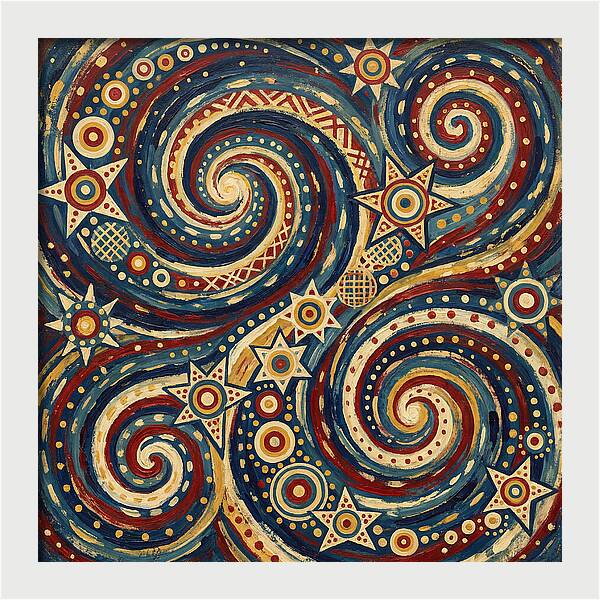 Galaxy Folk Swirls