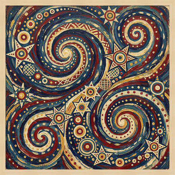 Galaxy Folk Swirls