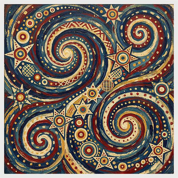 Galaxy Folk Swirls