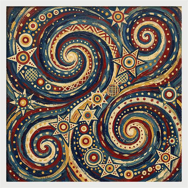 Galaxy Folk Swirls