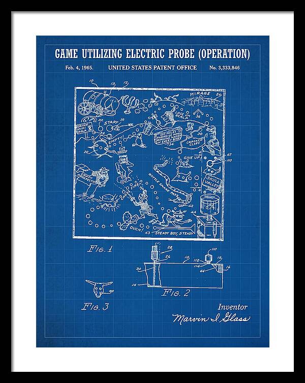 Game Utilizing Electric Probe Operation Blueprint Patent Us3333846a