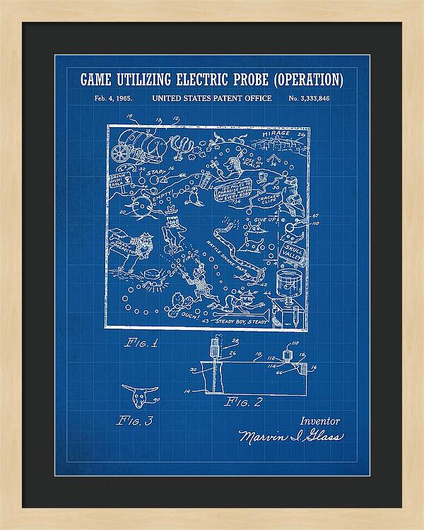 Game Utilizing Electric Probe Operation Blueprint Patent Us3333846a