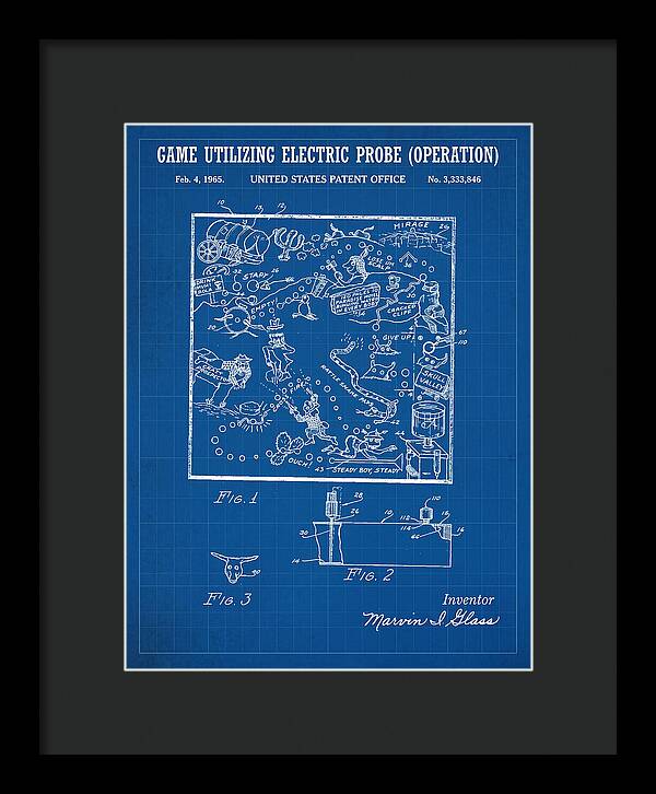 Game Utilizing Electric Probe Operation Blueprint Patent Us3333846a