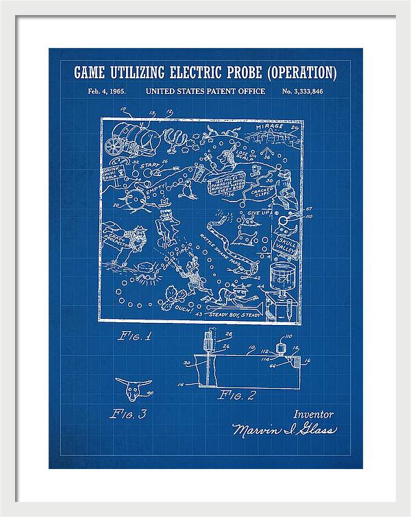Game Utilizing Electric Probe Operation Blueprint Patent Us3333846a