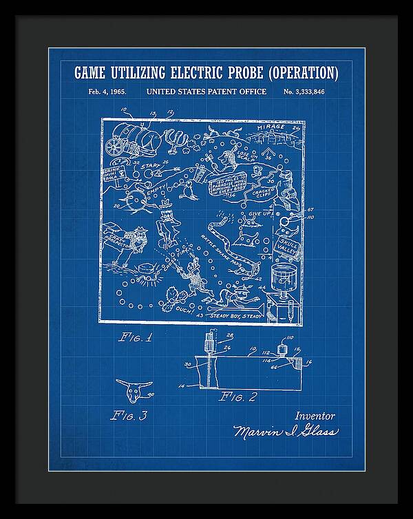Game Utilizing Electric Probe Operation Blueprint Patent Us3333846a