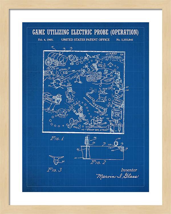 Game Utilizing Electric Probe Operation Blueprint Patent Us3333846a