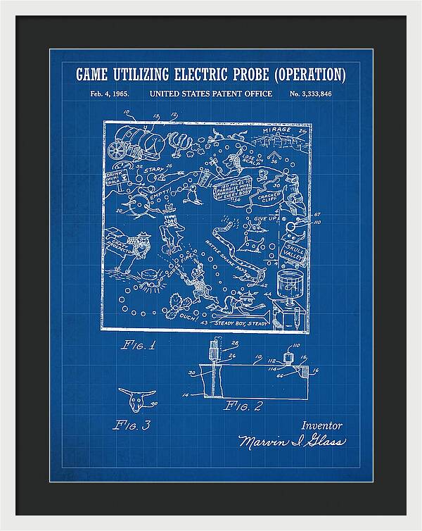 Game Utilizing Electric Probe Operation Blueprint Patent Us3333846a