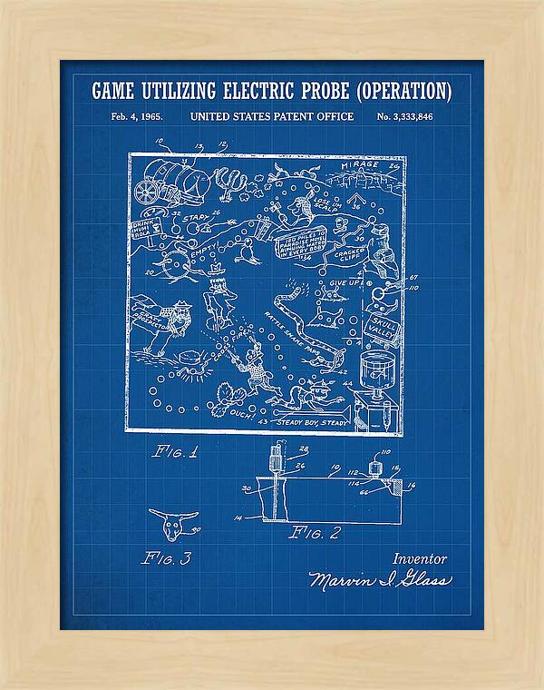 Game Utilizing Electric Probe Operation Blueprint Patent Us3333846a