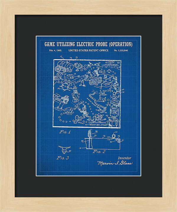 Game Utilizing Electric Probe Operation Blueprint Patent Us3333846a