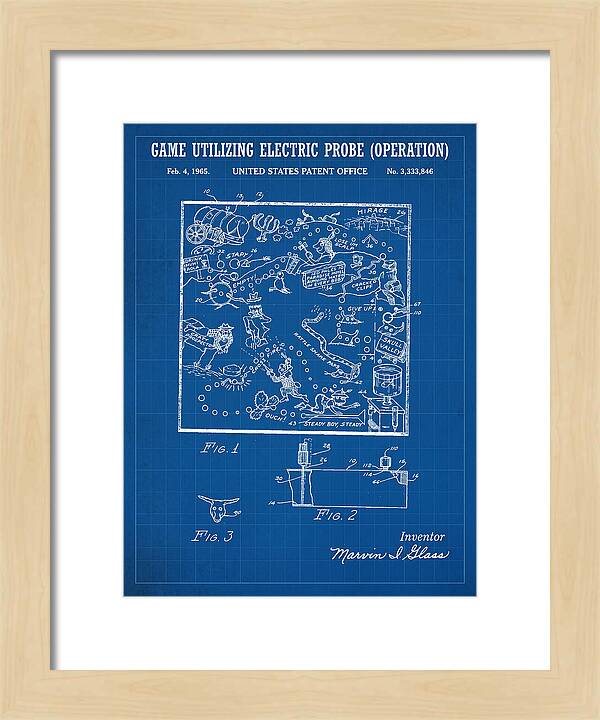 Game Utilizing Electric Probe Operation Blueprint Patent Us3333846a