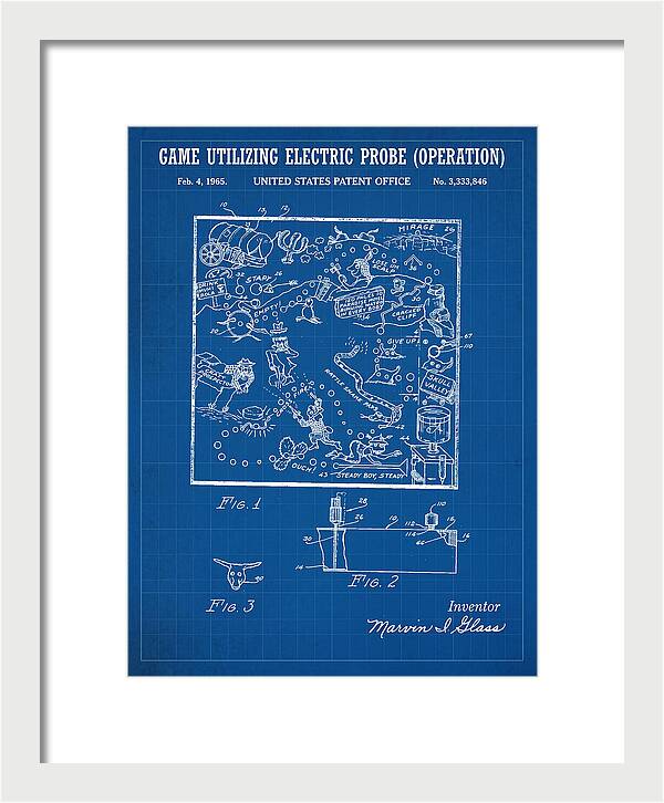 Game Utilizing Electric Probe Operation Blueprint Patent Us3333846a