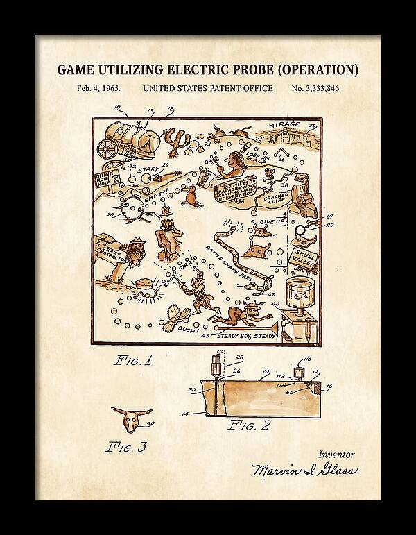 Game Utilizing Electric Probe Operation Watercolor Patent Us3333846a