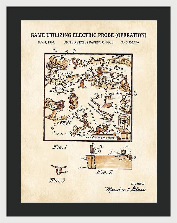 Game Utilizing Electric Probe Operation Watercolor Patent Us3333846a
