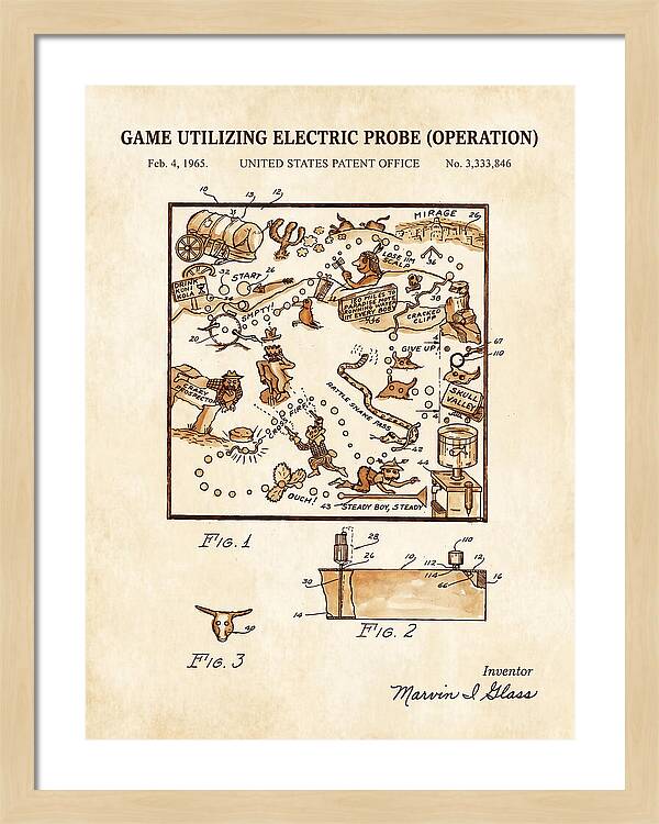 Game Utilizing Electric Probe Operation Watercolor Patent Us3333846a