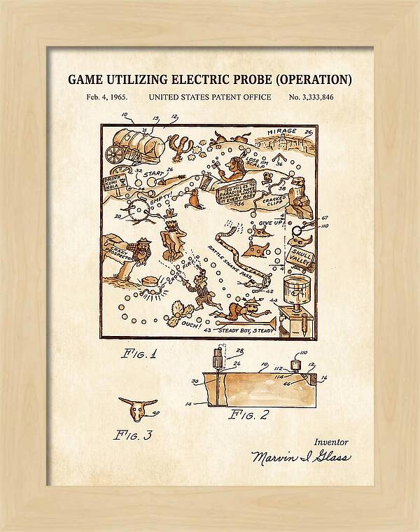 Game Utilizing Electric Probe Operation Watercolor Patent Us3333846a