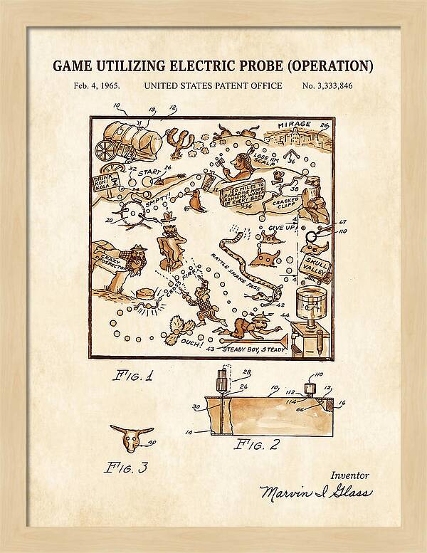 Game Utilizing Electric Probe Operation Watercolor Patent Us3333846a