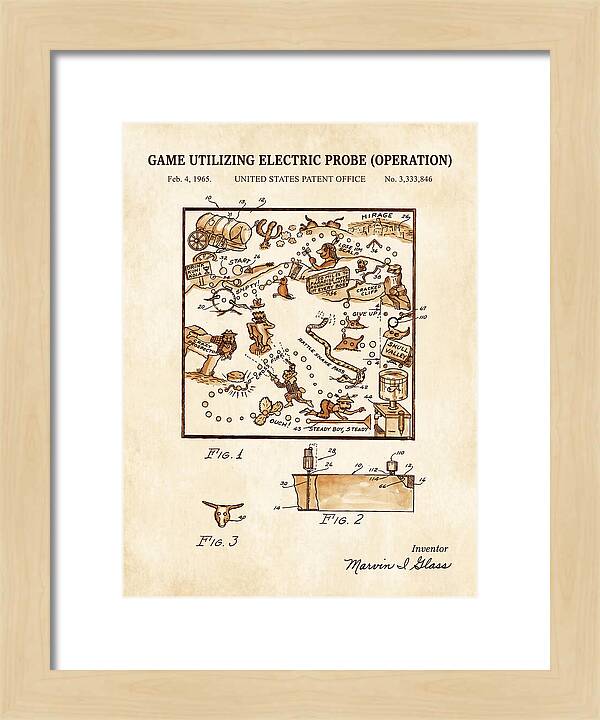 Game Utilizing Electric Probe Operation Watercolor Patent Us3333846a