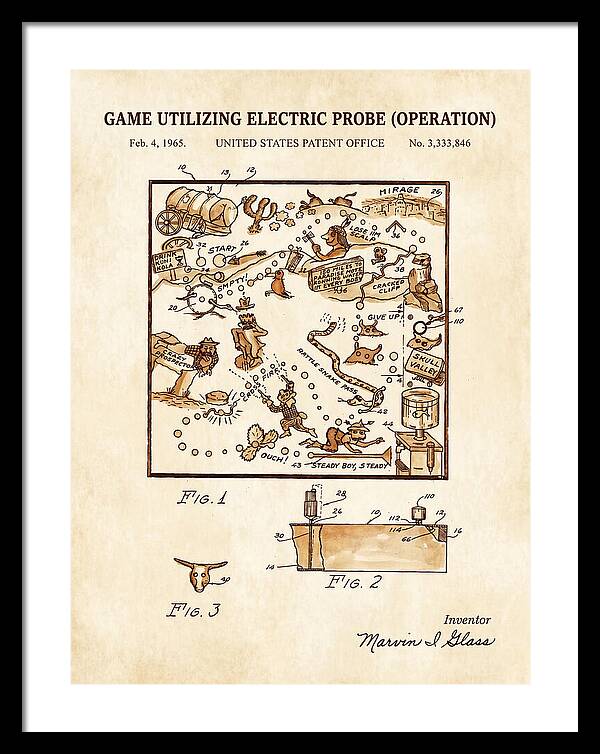 Game Utilizing Electric Probe Operation Watercolor Patent Us3333846a
