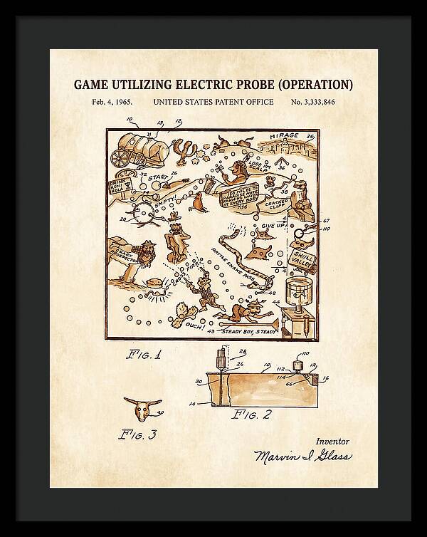 Game Utilizing Electric Probe Operation Watercolor Patent Us3333846a